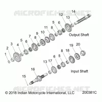 SYSTÃˆME DE TRANSMISSION, INPUT/OUTPUT SHAFT ASM.