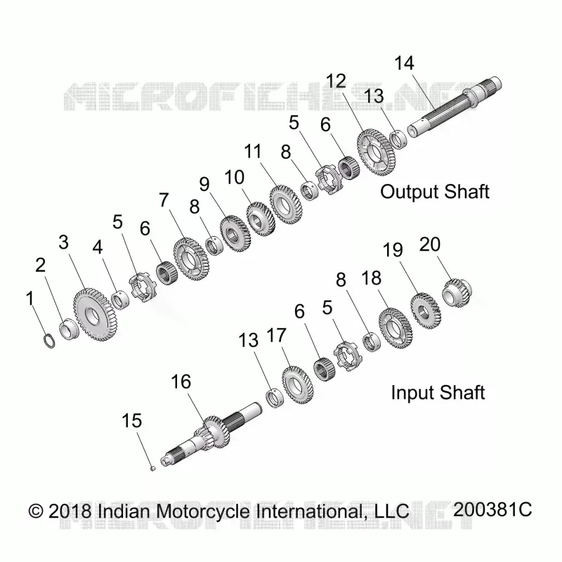SYSTÃˆME DE TRANSMISSION, INPUT/OUTPUT SHAFT ASM.