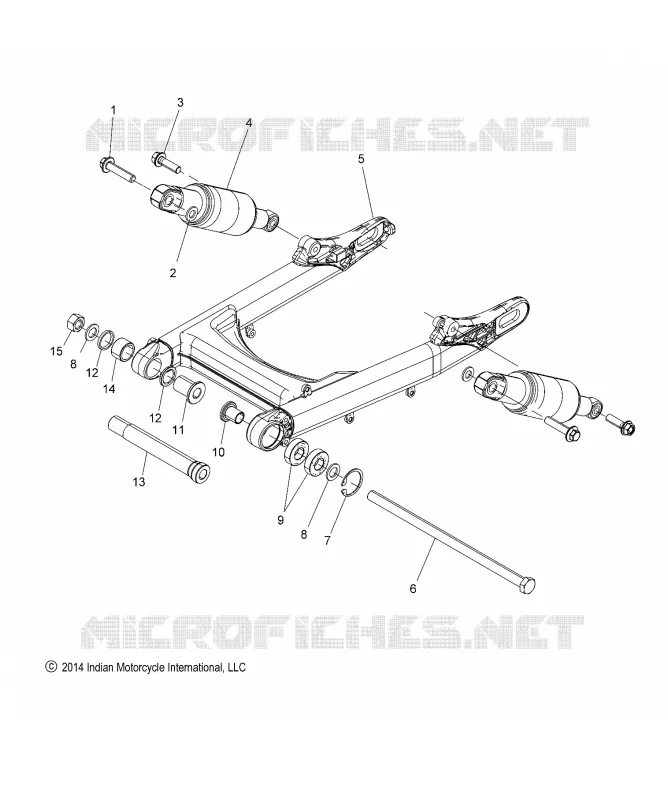 SUSPENSION ARRIERE ASM., SWING ARM AND SHOCKS