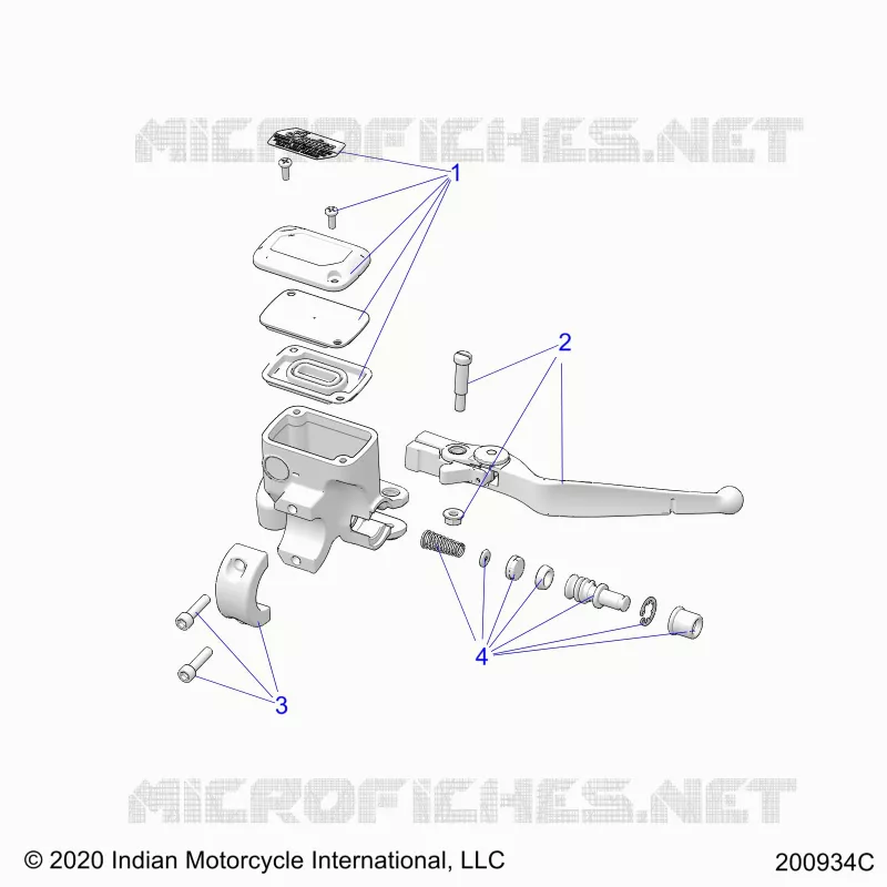 FREIN AVANT, LEVER AND MASTER CYLINDER