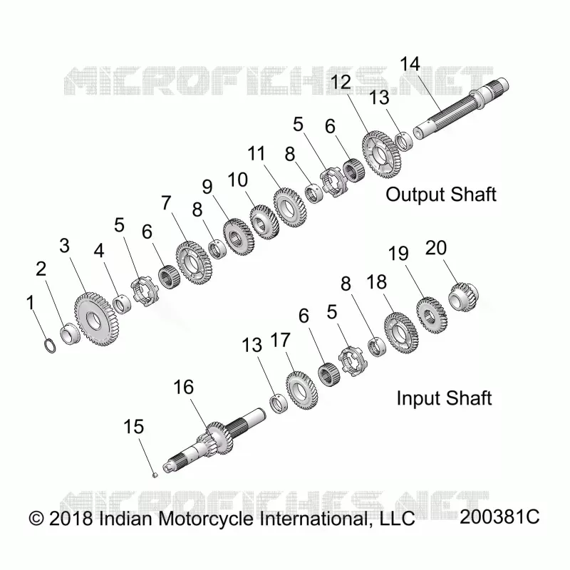 SYSTÃˆME DE TRANSMISSION, INPUT/OUTPUT SHAFT ASM.