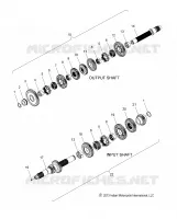 SYSTÈME DE TRANSMISSION, INPUT/OUTPUT SHAFT ASM.
