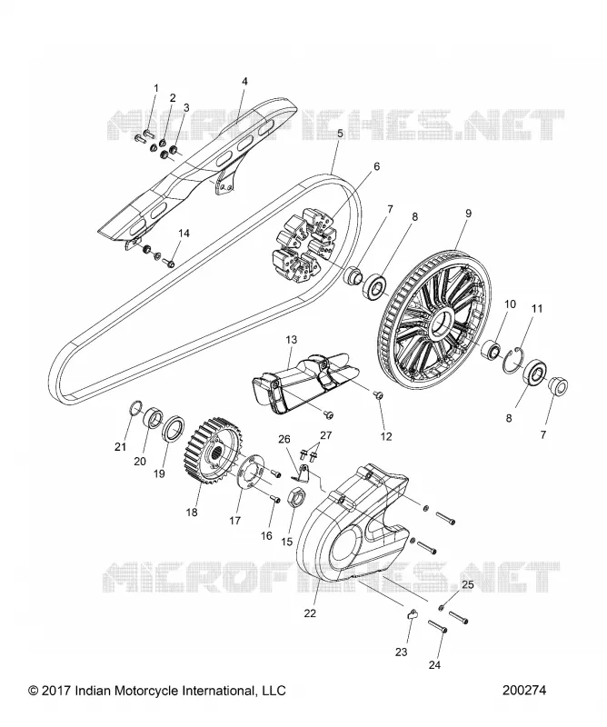 SYSTÃˆME DE TRANSMISSION, SPROCKETS, GUARDS AND BELT