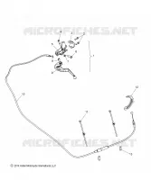 INSTRUMENTS, LEVIER D'EMBRAYAGE ASM. AND CABLE