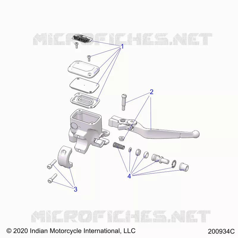 FREIN AVANT, LEVER AND MASTER CYLINDER
