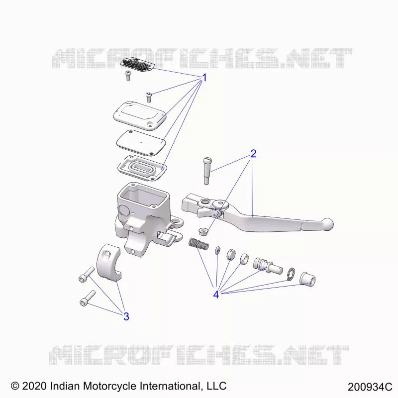 FREIN AVANT, LEVER AND MASTER CYLINDER