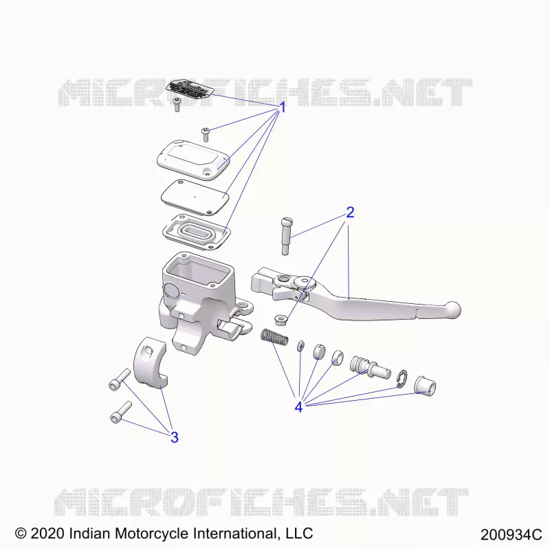 FREIN AVANT, LEVER AND MASTER CYLINDER