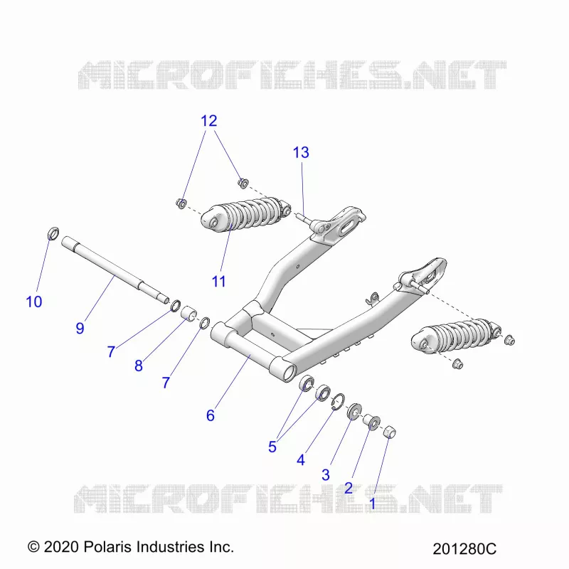 SUSPENSION ARRIERE ASM., SWING ARM AND SHOCKS