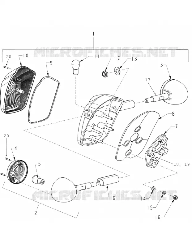 ELECTRICITE, TAILLAMP AND REAR TURN SIGNALS