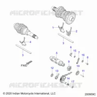 DRIVE TRAIN, FOURCHETTES DE SELECTION AND DRUM