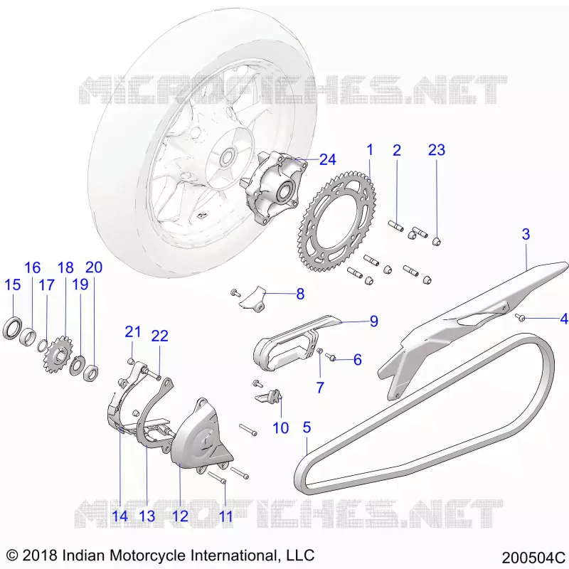 SYSTÃˆME DE TRANSMISSION, SPROCKETS, GUARDS AND CHAIN