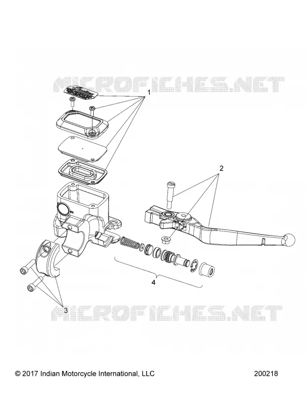 FREIN AVANT, LEVER AND MASTER CYLINDER