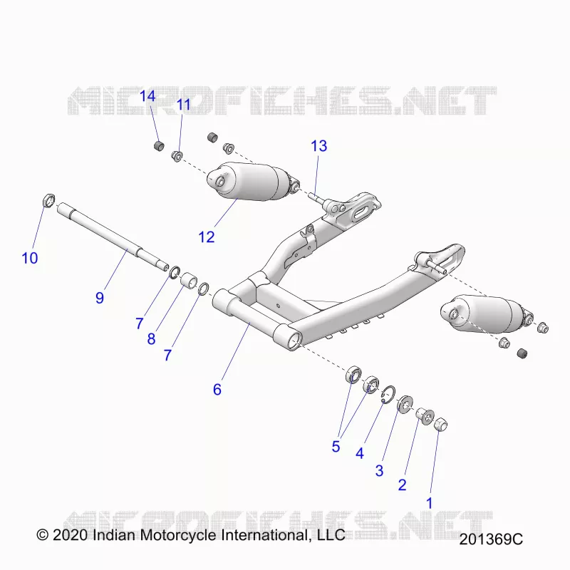 SUSPENSION ARRIERE ASM., SWING ARM AND SHOCKS
