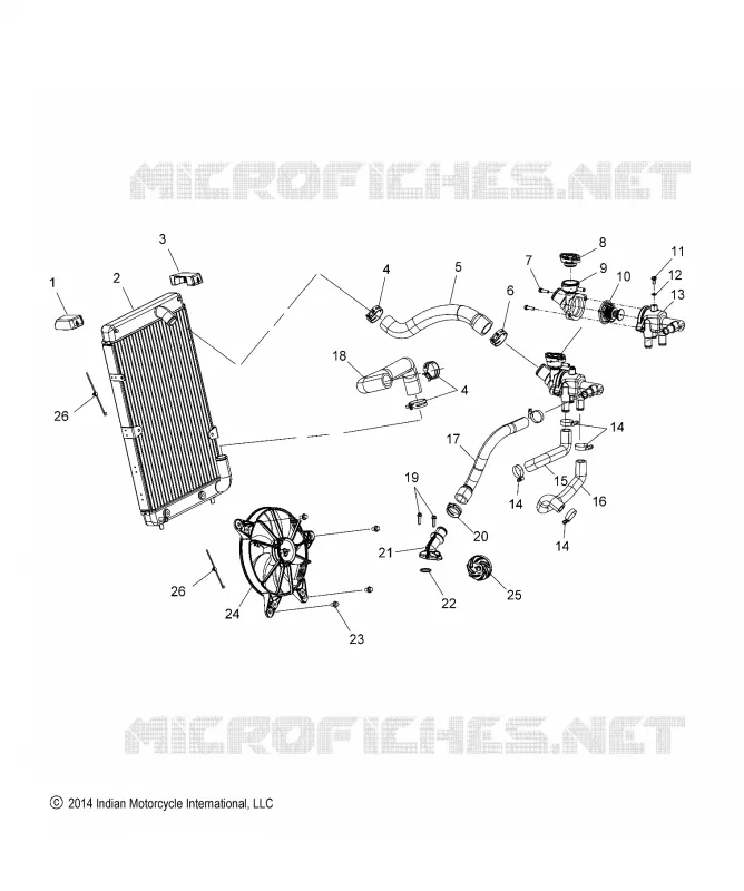 ENGINE, REFROIDISSEMENT ASM.