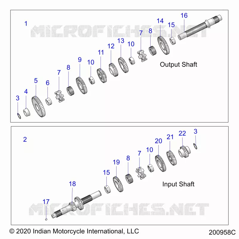 SYSTÃˆME DE TRANSMISSION, INPUT/OUTPUT SHAFT ASM.