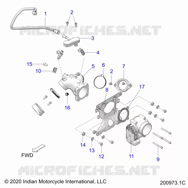 SYSTÃˆME D'ALIMENTATION, FUEL CLAM SHELL/THROTTLE BODY
