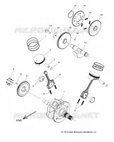 ENGINE, PISTON AND VILEBREQUIN