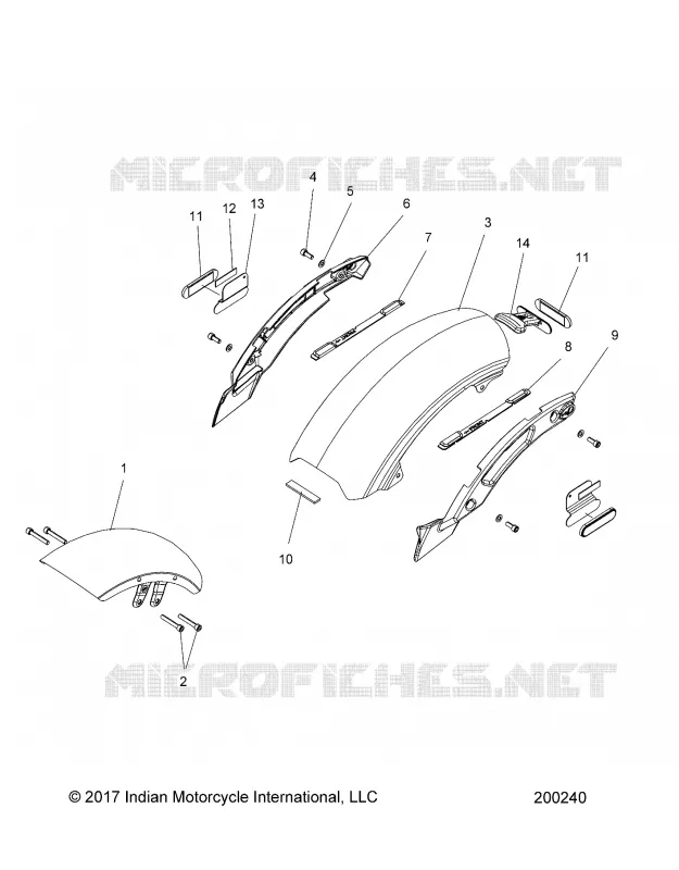 BODY, FENDER, FRONT/REAR