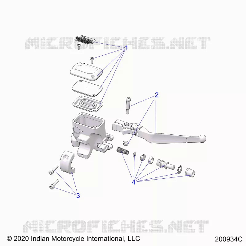 FREIN AVANT, LEVER AND MASTER CYLINDER