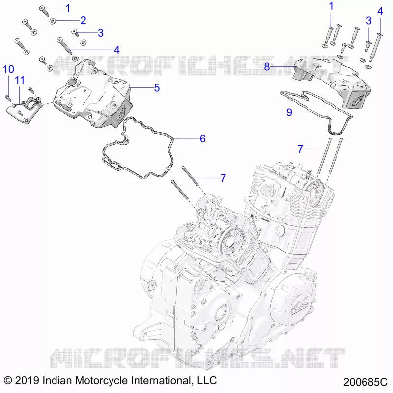 ENGINE, COUVERCLE SOUPAPES