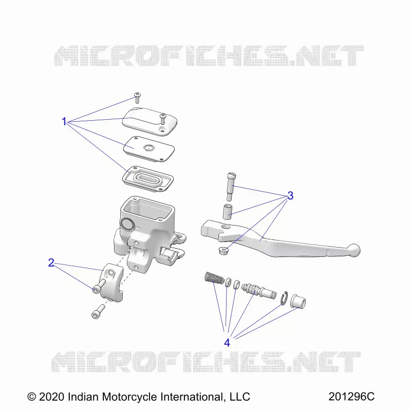 FREIN AVANT, LEVER AND MASTER CYLINDER
