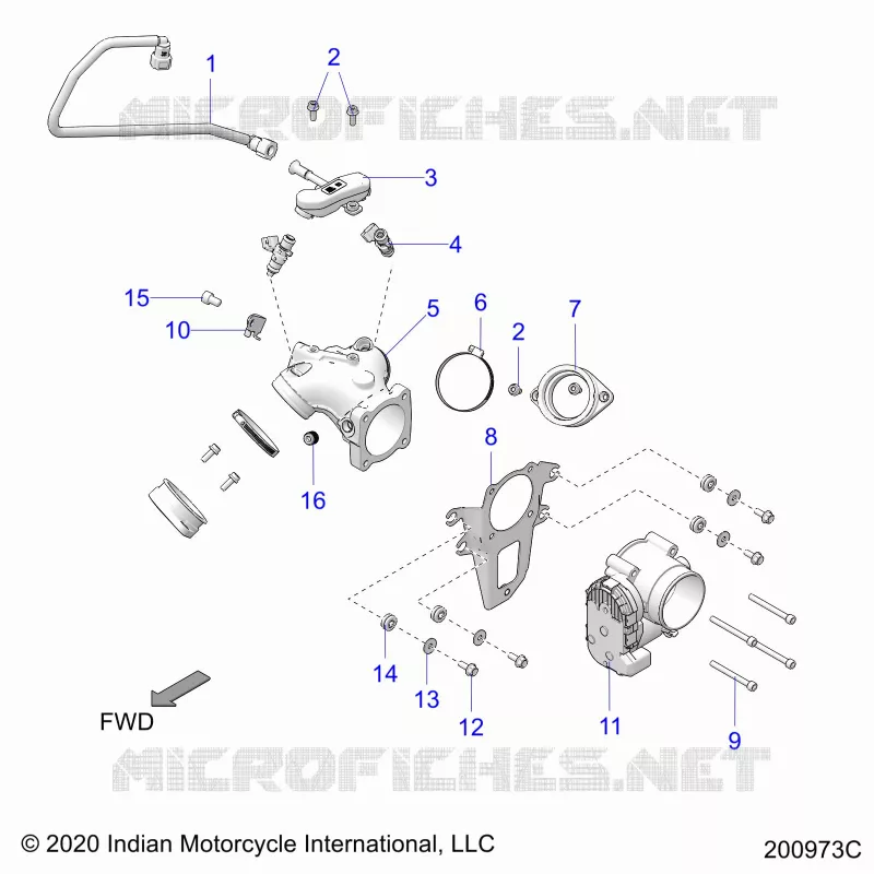 SYSTÃˆME D'ALIMENTATION, FUEL CLAM SHELL/THROTTLE BODY