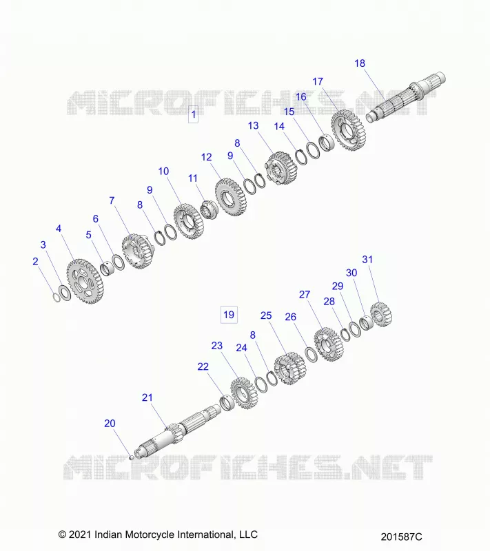 SYSTÃˆME DE TRANSMISSION, INPUT/OUTPUT SHAFT ASM.