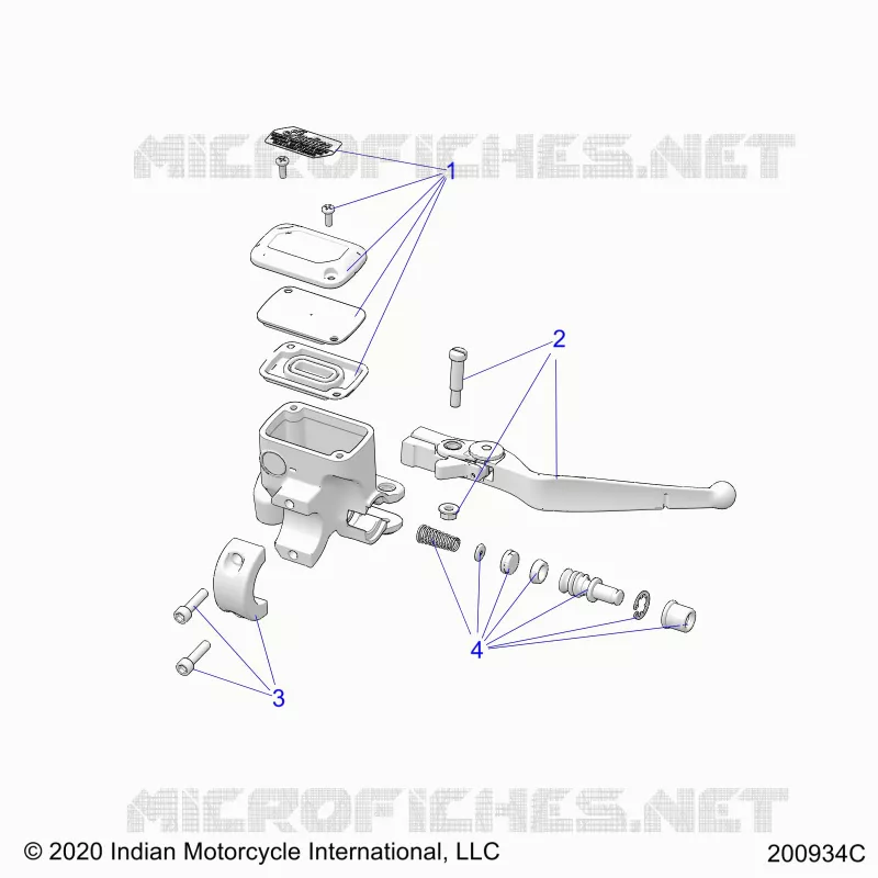 FREIN AVANT, LEVER AND MASTER CYLINDER