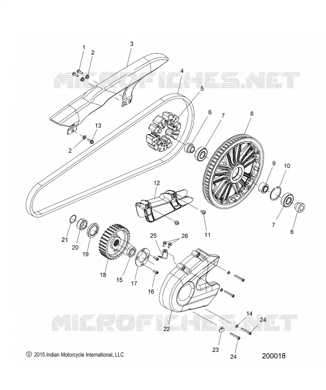 SYSTÃˆME DE TRANSMISSION, SPROCKETS, GUARDS AND BELT