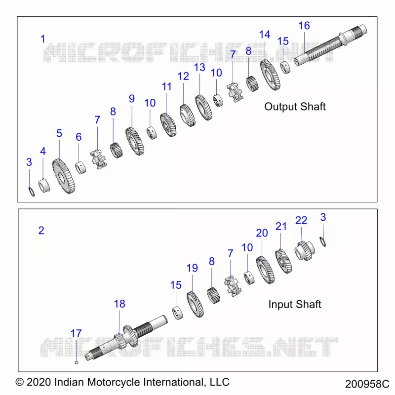 SYSTÃˆME DE TRANSMISSION, INPUT/OUTPUT SHAFT ASM.