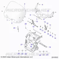 CARENAGES ASM, WINDSHIELD MOUNT