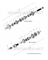 SYSTEME DE TRANSMISSION, INPUT/OUTPUT SHAFT ASM.
