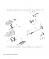 DRIVE TRAIN, FOURCHETTES DE SELECTION, RATCHET AND DRUM