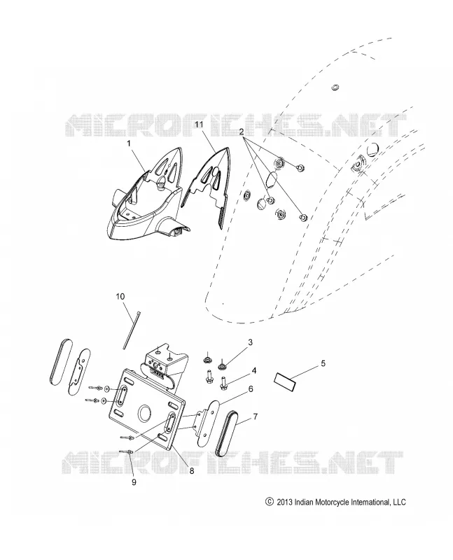 BODY, TAILLIGHT, LICENSE PLATE BRACKET